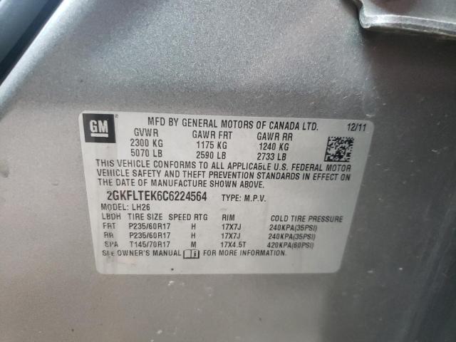 Photo 10 from auction – 2012 GMC TERRAIN SL with VIN 2GKFLTEK6C6224564