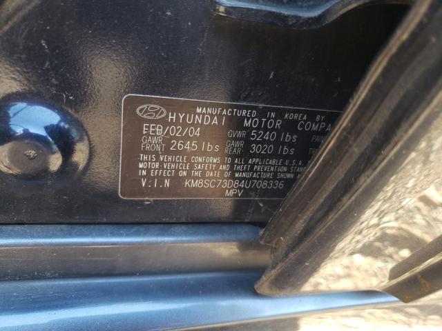 Photo 10 from auction – 2004 HYUNDAI SANTA FE with VIN KM8SC73D84U708336