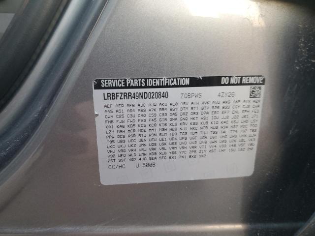 Photo 10 from auction – 2022 BUICK ENVISION A with VIN LRBFZRR49ND020840