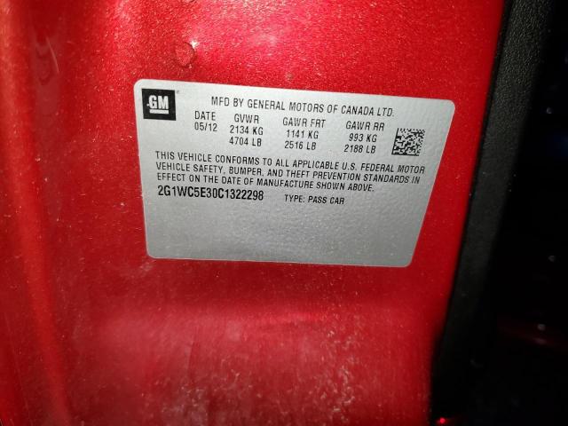 Photo 10 from auction – 2012 CHEVROLET IMPALA LTZ with VIN 2G1WC5E30C1322298