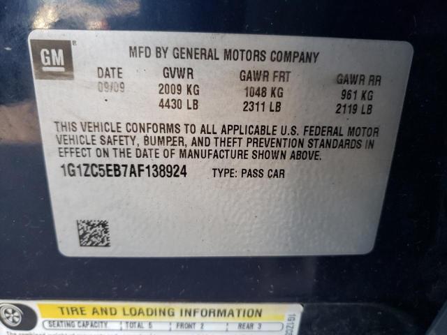 Photo 10 from auction – 2010 CHEVROLET MALIBU 1LT with VIN 1G1ZC5EB7AF138924