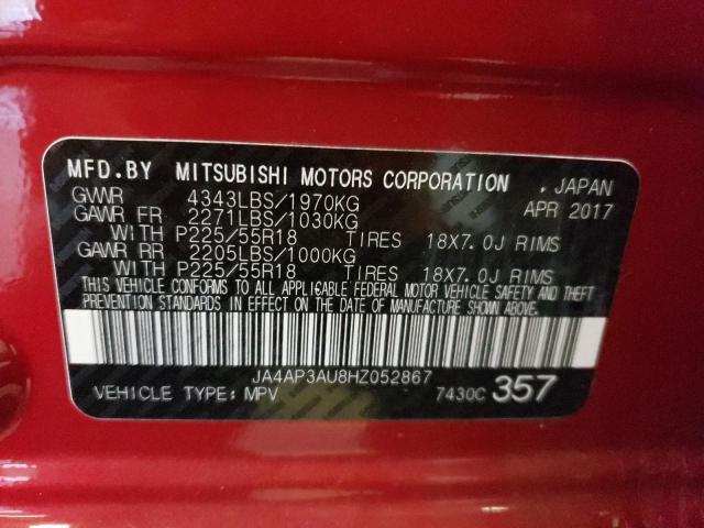Photo 10 from auction – 2017 MITSUBISHI OUTLANDER with VIN JA4AP3AU8HZ052867