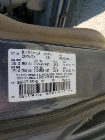 Photo 10 from auction – 2001 DODGE CARAVAN SP with VIN 1B8GP45351B167055