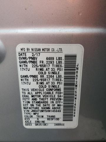 Photo 10 from auction – 2017 NISSAN ROGUE S with VIN JN8AT2MT5HW145849
