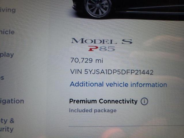 Photo 8 from auction – 2013 TESLA MODEL S with VIN 5YJSA1DP5DFP21442