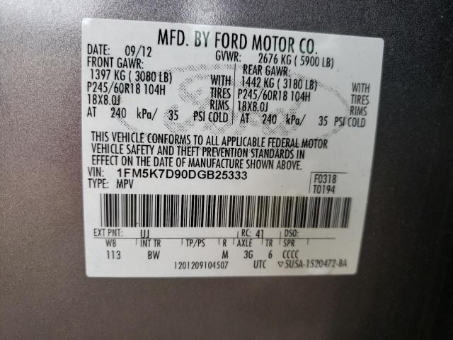 Photo 10 from auction – 2013 FORD EXPLORER X with VIN 1FM5K7D90DGB25333