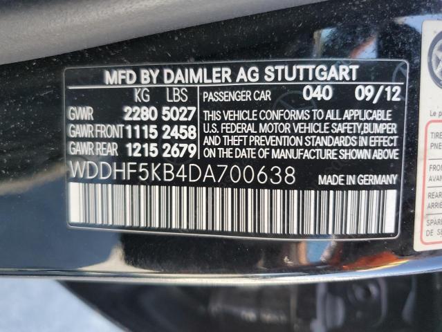 Photo 10 from auction – 2013 MERCEDES-BENZ E 350 with VIN WDDHF5KB4DA700638