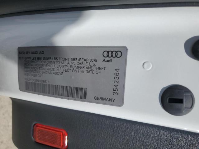 Photo 10 from auction – 2022 AUDI S7 PREMIUM with VIN WAUPFBF25NN016607