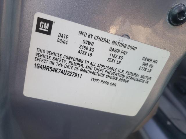 Photo 10 from auction – 2004 BUICK LESABRE LI with VIN 1G4HR54K74U227911
