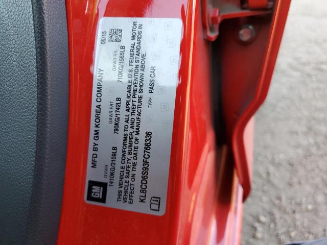 Photo 10 from auction – 2015 CHEVROLET SPARK 1LT with VIN KL8CD6S93FC766336