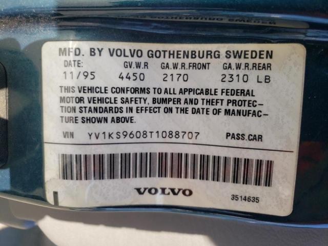 Photo 10 from auction – 1996 VOLVO 960 with VIN YV1KS9608T1088707