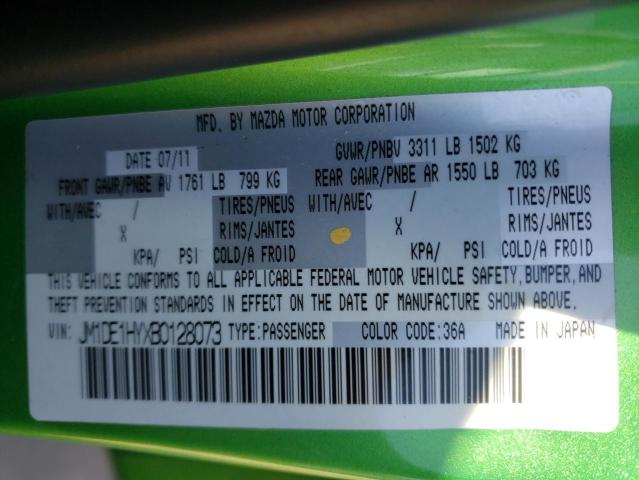 Photo 10 from auction – 2011 MAZDA MAZDA2 with VIN JM1DE1HYXB0128073