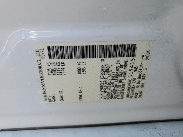 Photo 10 from auction – 2021 NISSAN MAXIMA SV with VIN 1N4AA6CV8MC515415
