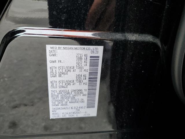 Photo 10 from auction – 2020 NISSAN PATHFINDER with VIN 5N1DR2AN2LC632462