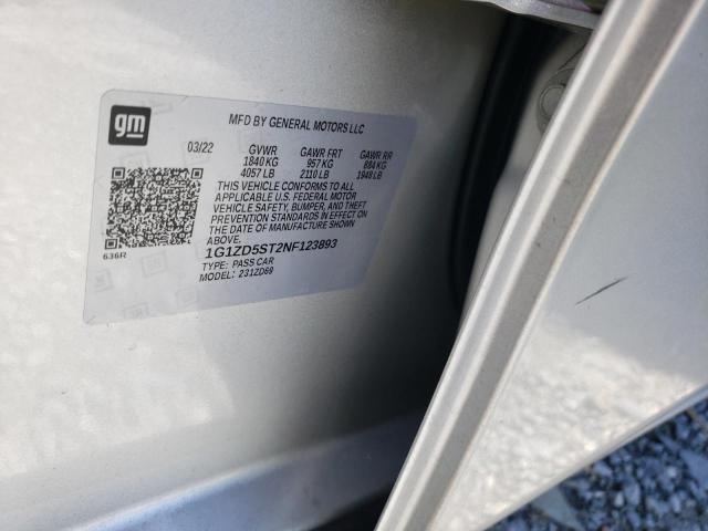 Photo 10 from auction – 2022 CHEVROLET MALIBU LT with VIN 1G1ZD5ST2NF123893