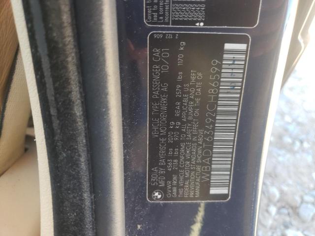 Photo 10 from auction – 2002 BMW 530 I AUTO with VIN WBADT63492CH86599