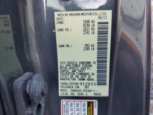Photo 10 from auction – 2013 NISSAN ALTIMA S with VIN 1N4AL2EP5DC912033