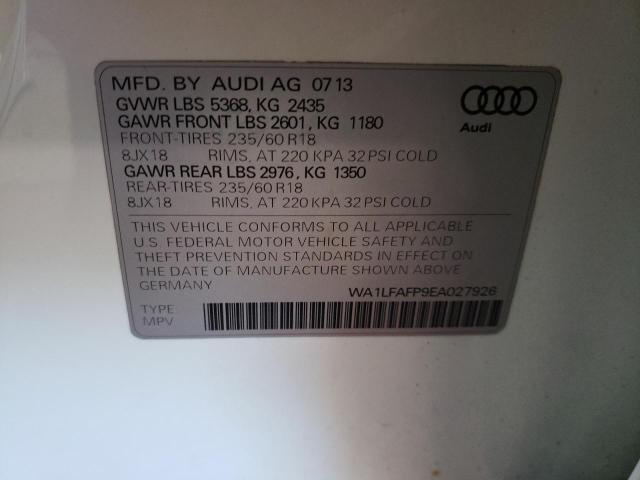 Photo 10 from auction – 2014 AUDI Q5 PREMIUM with VIN WA1LFAFP9EA027926