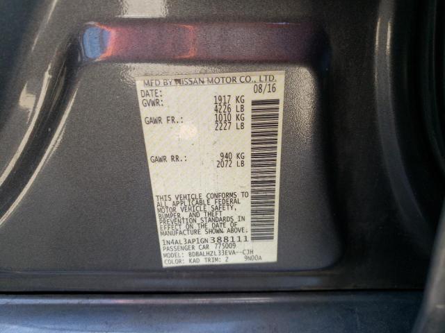 Photo 10 from auction – 2016 NISSAN ALTIMA 2.5 with VIN 1N4AL3AP1GN388111