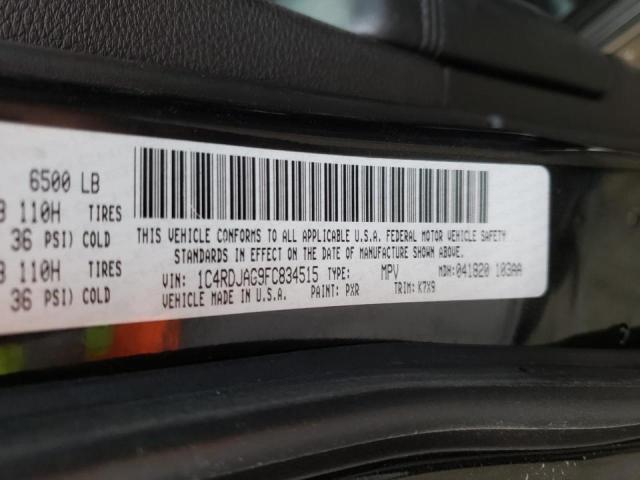Photo 10 from auction – 2015 DODGE DURANGO SX with VIN 1C4RDJAG9FC834515