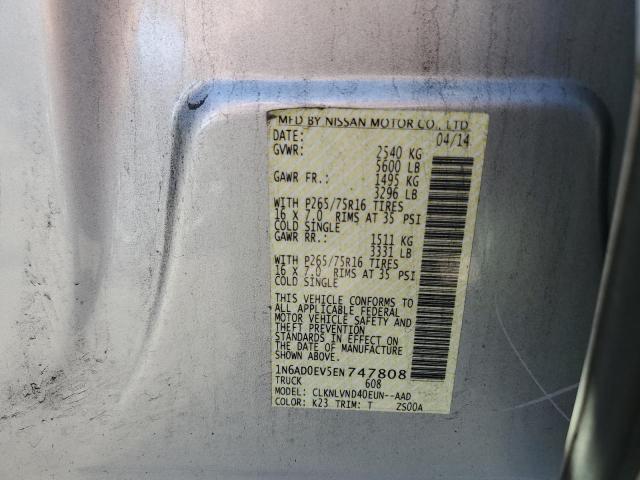 Photo 10 from auction – 2014 NISSAN FRONTIER S with VIN 1N6AD0EV5EN747808