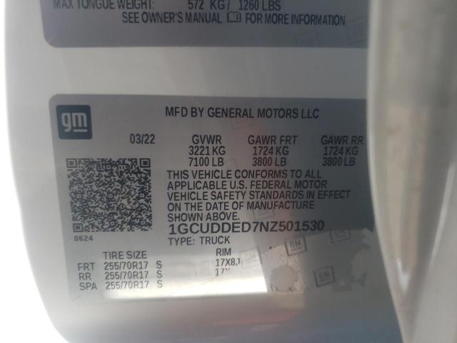 Photo 10 from auction – 2022 CHEVROLET SILVERADO with VIN 1GCUDDED7NZ501530