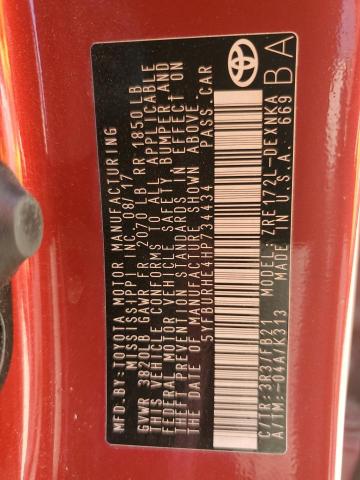 Photo 10 from auction – 2017 TOYOTA COROLLA L with VIN 5YFBURHE4HP734434