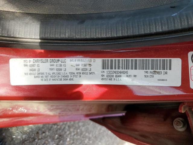 Photo 10 from auction – 2013 DODGE AVENGER SE with VIN 1C3CDZAB3DN649245
