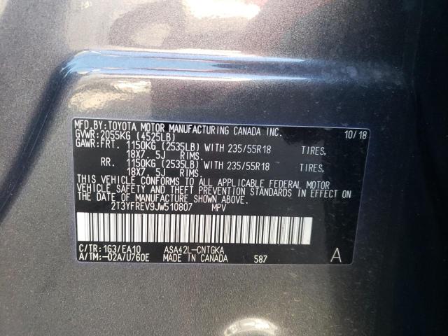 Photo 10 from auction – 2018 TOYOTA RAV4 LIMIT with VIN 2T3YFREV9JW510807