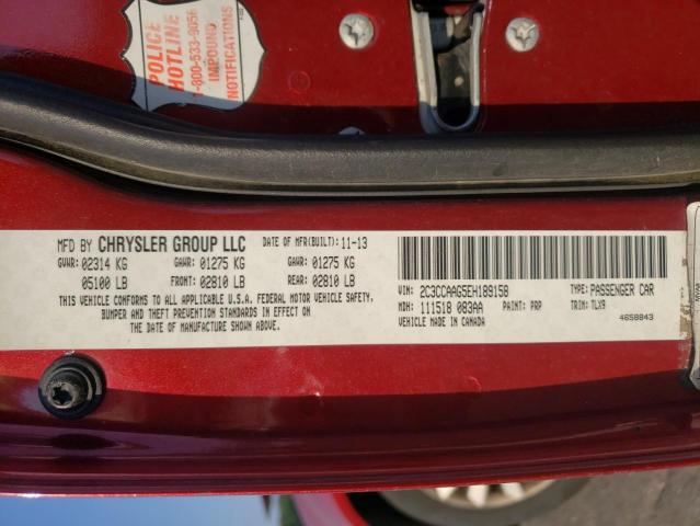 Photo 10 from auction – 2014 CHRYSLER 300 with VIN 2C3CCAAG5EH189158
