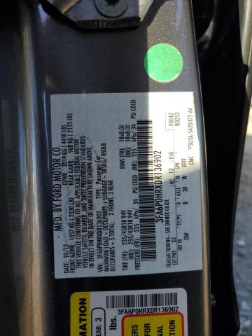 Photo 10 from auction – 2013 FORD FUSION SE with VIN 3FA6P0HRXDR136902