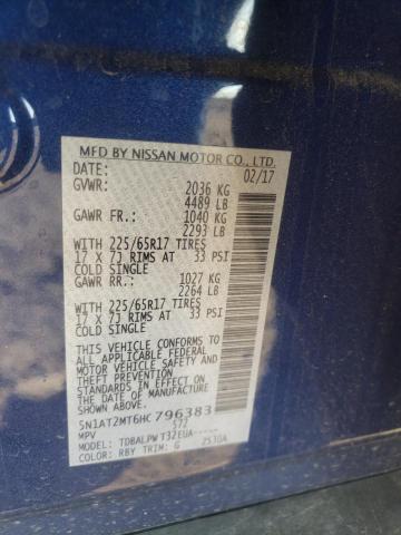 Photo 10 from auction – 2017 NISSAN ROGUE S with VIN 5N1AT2MT6HC796383
