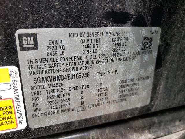 Photo 10 from auction – 2014 BUICK ENCLAVE with VIN 5GAKVBKD4EJ105746