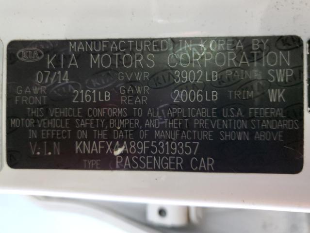 Photo 10 from auction – 2015 KIA FORTE EX with VIN KNAFX4A89F5319357