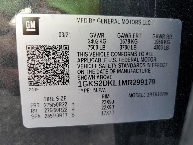 Photo 10 from auction – 2021 GMC YUKON DENA with VIN 1GKS2DKL1MR299179