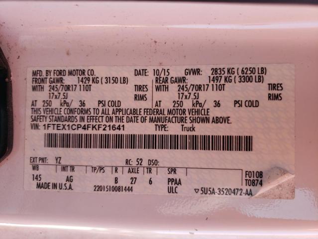 Photo 10 from auction – 2015 FORD F150 SUPER with VIN 1FTEX1CP4FKF21641
