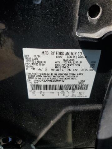 Photo 10 from auction – 2014 FORD EDGE SPORT with VIN 2FMDK3AK0EBB19102