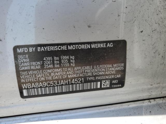 Photo 10 from auction – 2018 BMW 320 I with VIN WBA8A9C53JAH14521