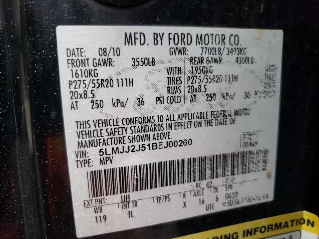 Photo 10 from auction – 2011 LINCOLN NAVIGATOR with VIN 5LMJJ2J51BEJ00260