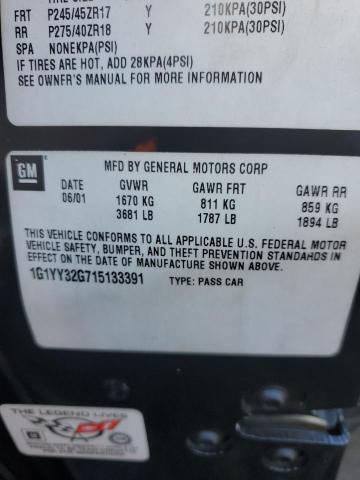 Photo 10 from auction – 2001 CHEVROLET CORVETTE with VIN 1G1YY32G715133391