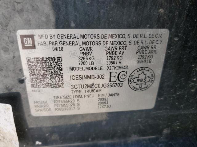 Photo 10 from auction – 2018 GMC SIERRA K15 with VIN 3GTU2MEC0JG365703