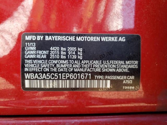 Photo 10 from auction – 2014 BMW 328 I with VIN WBA3A5C51EP601671