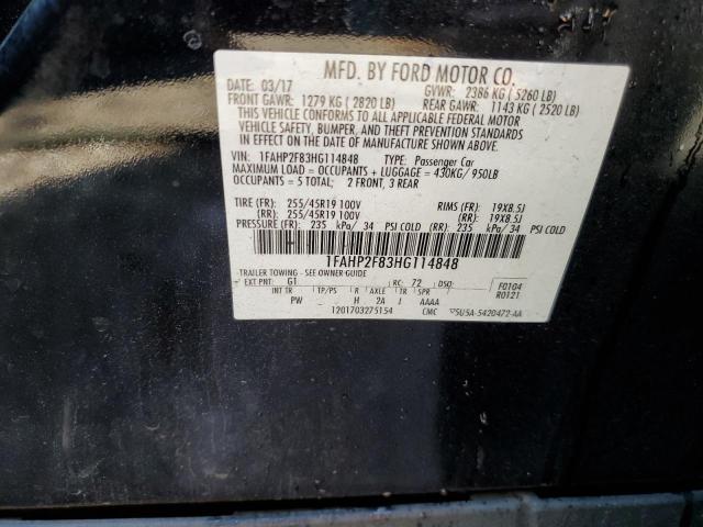 Photo 10 from auction – 2017 FORD TAURUS LIM with VIN 1FAHP2F83HG114848