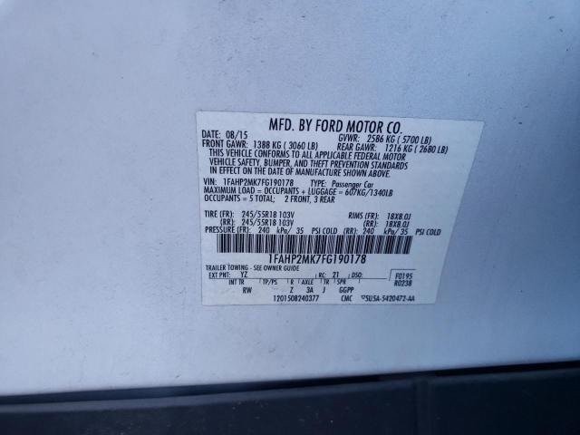 Photo 10 from auction – 2015 FORD TAURUS POL with VIN 1FAHP2MK7FG190178