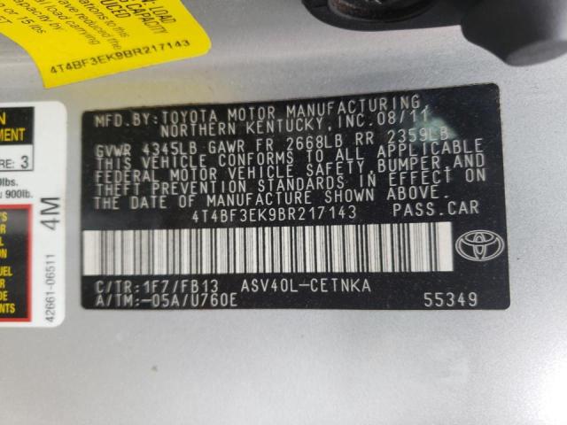 Photo 10 from auction – 2011 TOYOTA CAMRY BASE with VIN 4T4BF3EK9BR217143