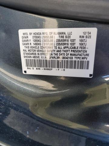 Photo 10 from auction – 2005 HONDA ODYSSEY EX with VIN 5FNRL38675B042103