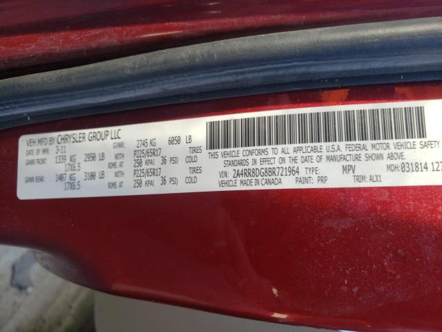Photo 10 from auction – 2011 CHRYSLER TOWN & COU with VIN 2A4RR8DG8BR721964