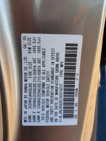 Photo 10 from auction – 2005 HONDA CR-V LX with VIN JHLRD68515C014237