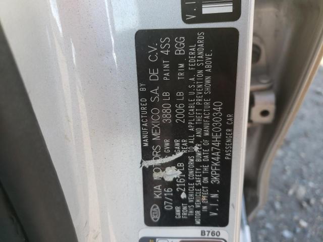 Photo 10 from auction – 2017 KIA FORTE LX with VIN 3KPFK4A74HE030340