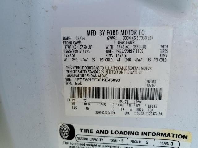 Photo 10 from auction – 2014 FORD F150 SUPER with VIN 1FTFW1EF9EKE45893
